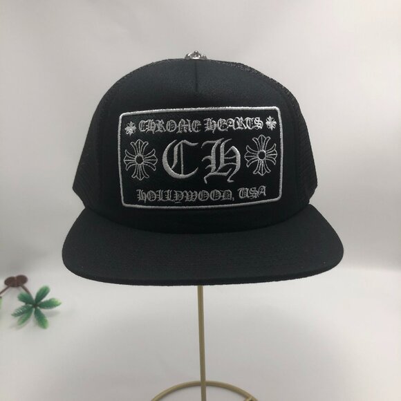 Chrome Hearts black hat with white embroidery - Picture 1 of 6